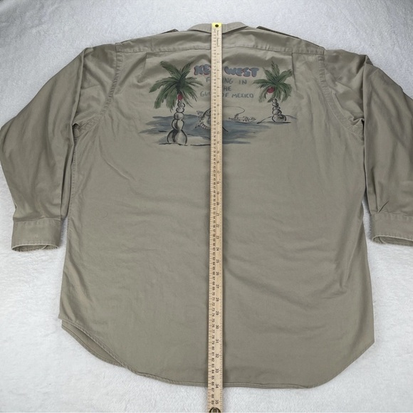 VTG 90's Polo by Ralph Lauren Key West Fishing Military Safari Style Shirt L - Picture 12 of 12